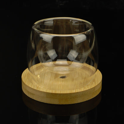 Double-walled glass espresso cup